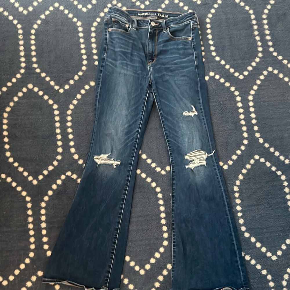 American Eagle flare jeans like new purchased within this last year.